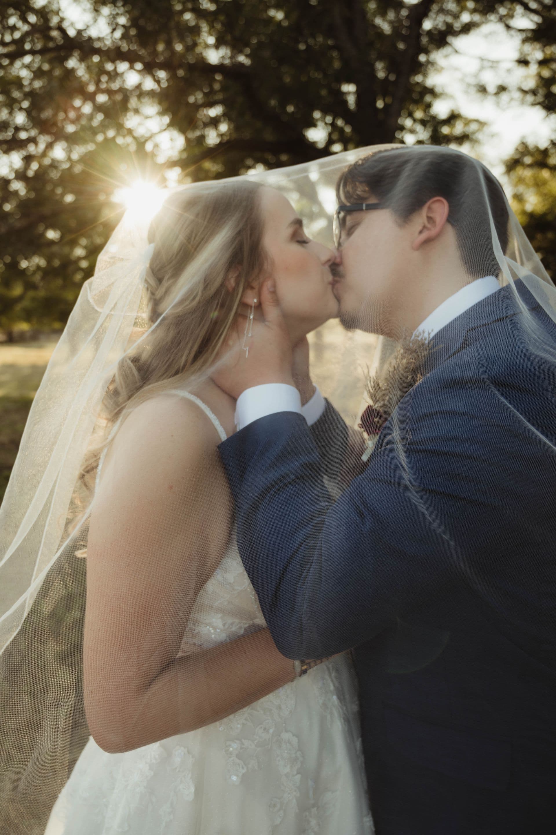 Isaiah and Kelsey celebrating their wedding at Copper Door in La Vernia
